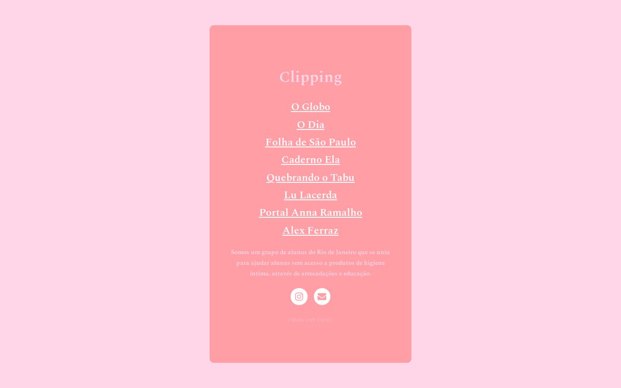 Carrd profile picture for @clippings